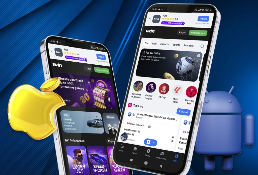Install 1win Android and iOS App